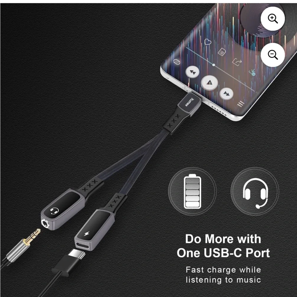 Xumee USB-C Audio and Charging Adapter